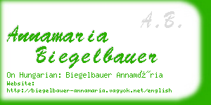 annamaria biegelbauer business card